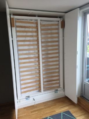 murphy bed build using ikea pax wardrobe doors