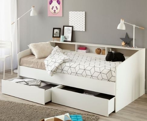day bed with two storage drawers