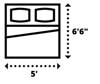 size of king size bed in feet 6'6x5'