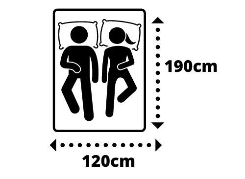 small double bed uk size in centimeters